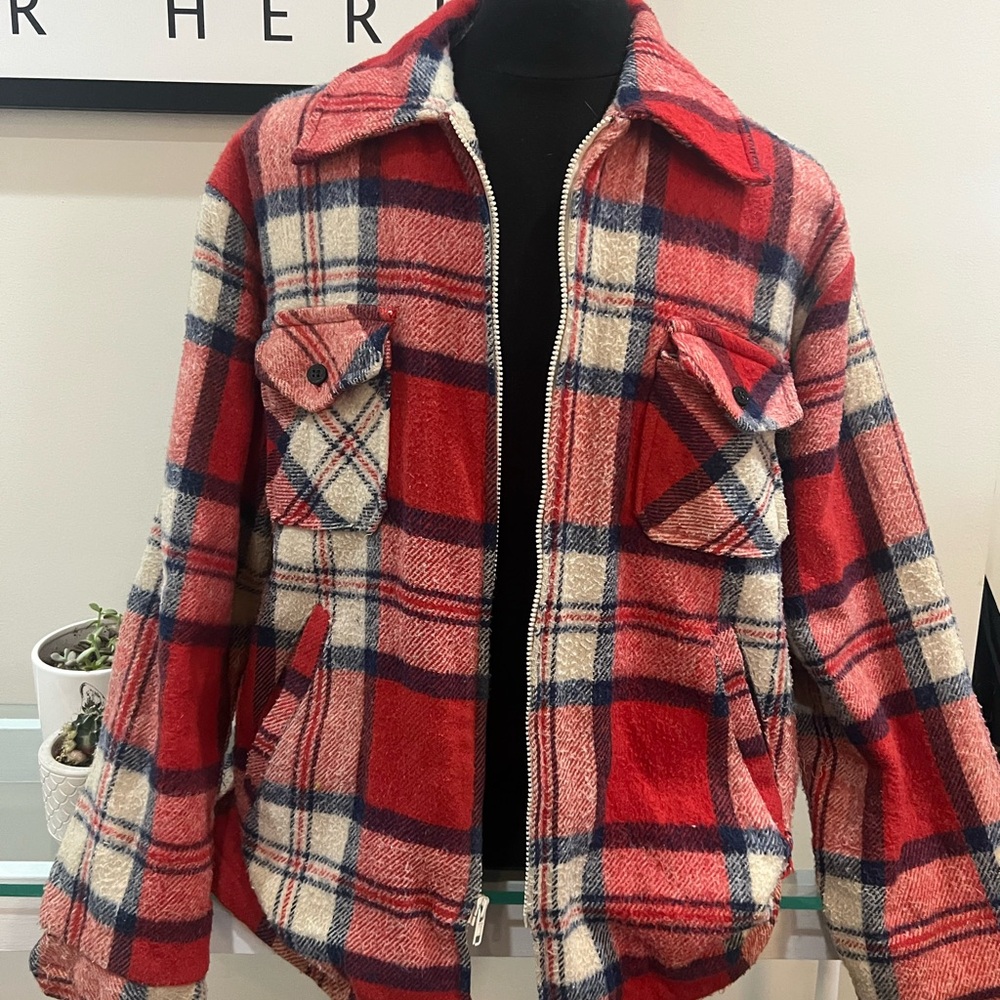 Zayre Vintage Navy, Red and White Quilted Jacket - Picture 2 of 7